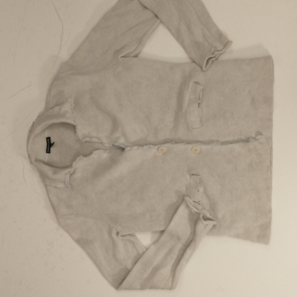 Eileen Fisher Cotton Linen Cardigan Sweater Neutral Natural Greige Clr Layering - Picture 11 of 12